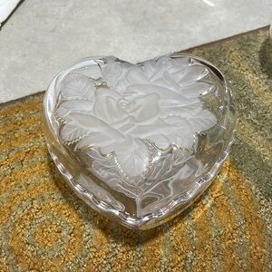 Heart-Shaped Glass Trinket Box